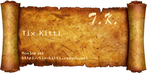 Tix Kitti névjegykártya